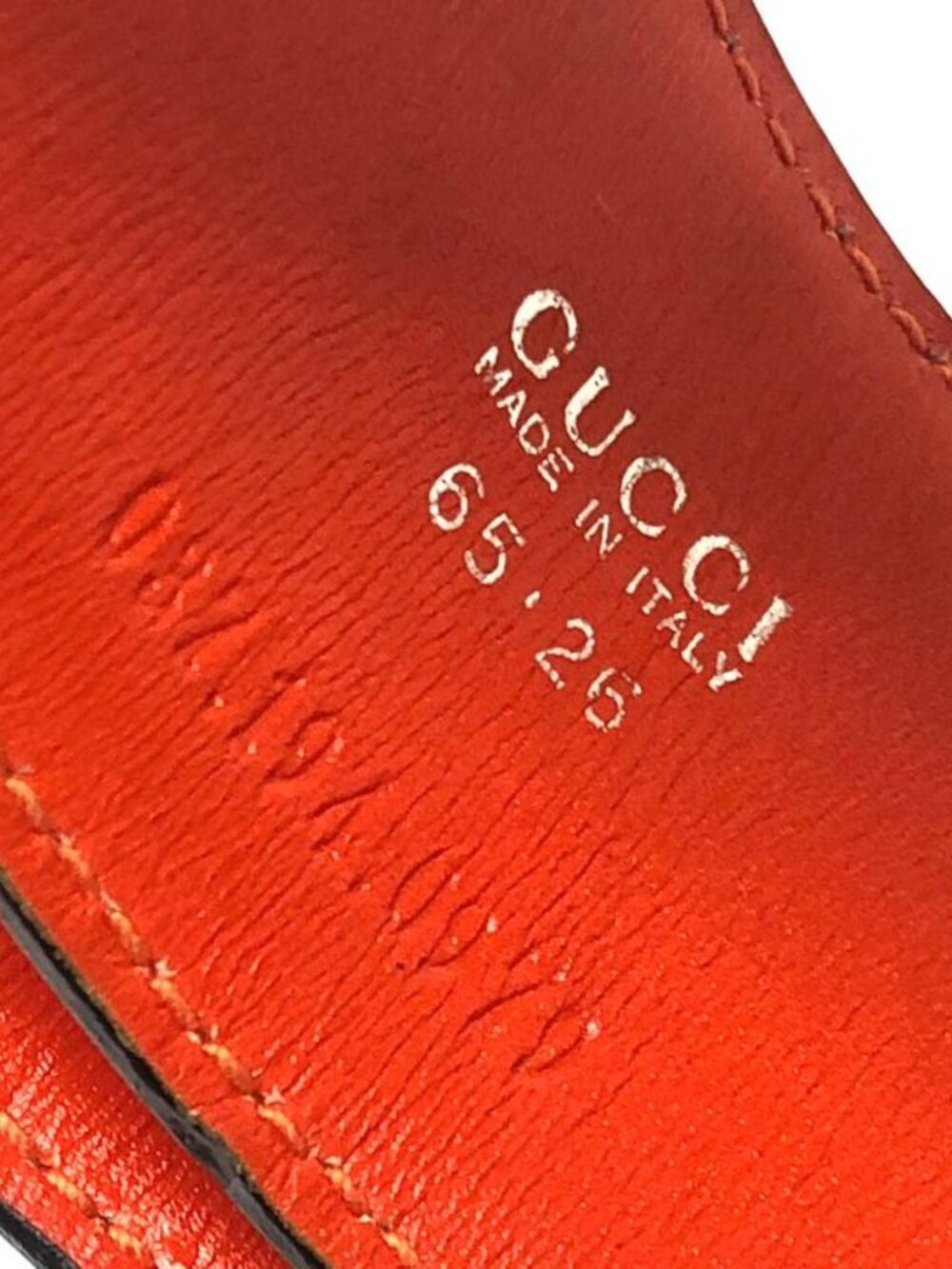 Gucci Belt GG Logo 032 194 Leather Orange - Picture 8 of 9